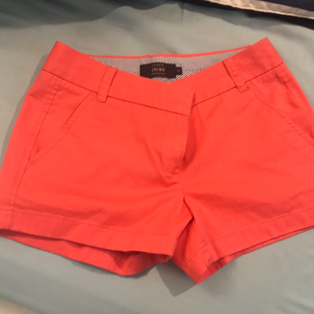 Jcrew coral chino shorts